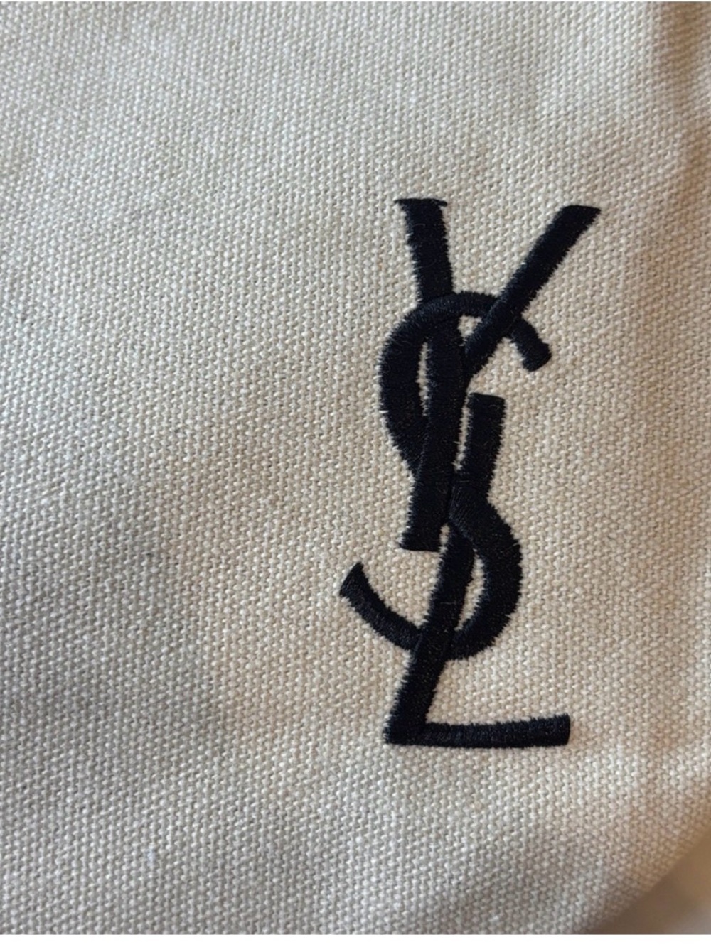 GWP… Yves Saint Laurent Cream Canvas Tote with Black Logo - Picture 3 of 4